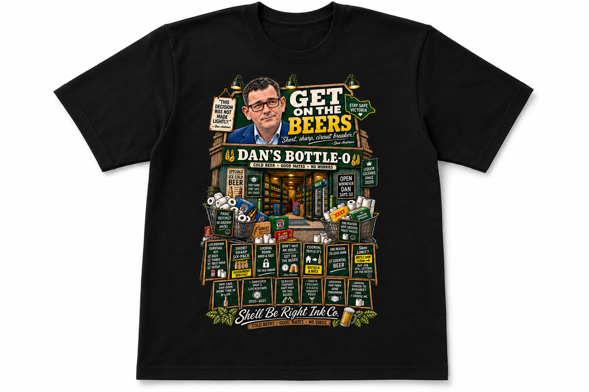 Get on the Beers – Dan’s Bottle-O T-Shirt