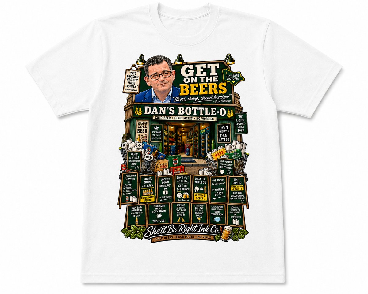 Get on the Beers – Dan’s Bottle-O T-Shirt