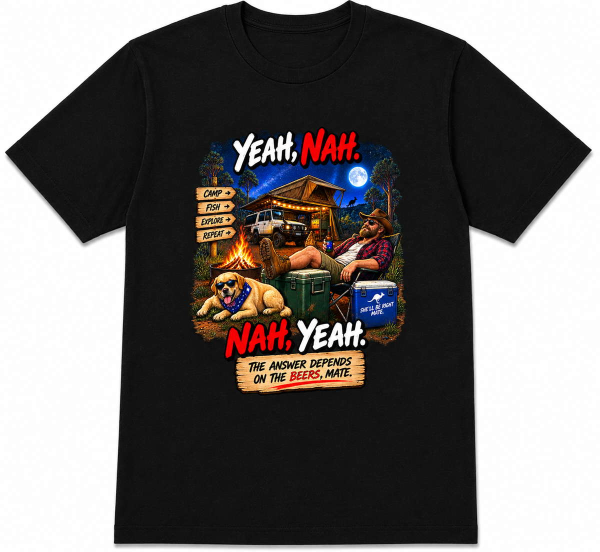 Yeah, Nah. Nah, Yeah. – Australian Slang T-Shirt - Design 2