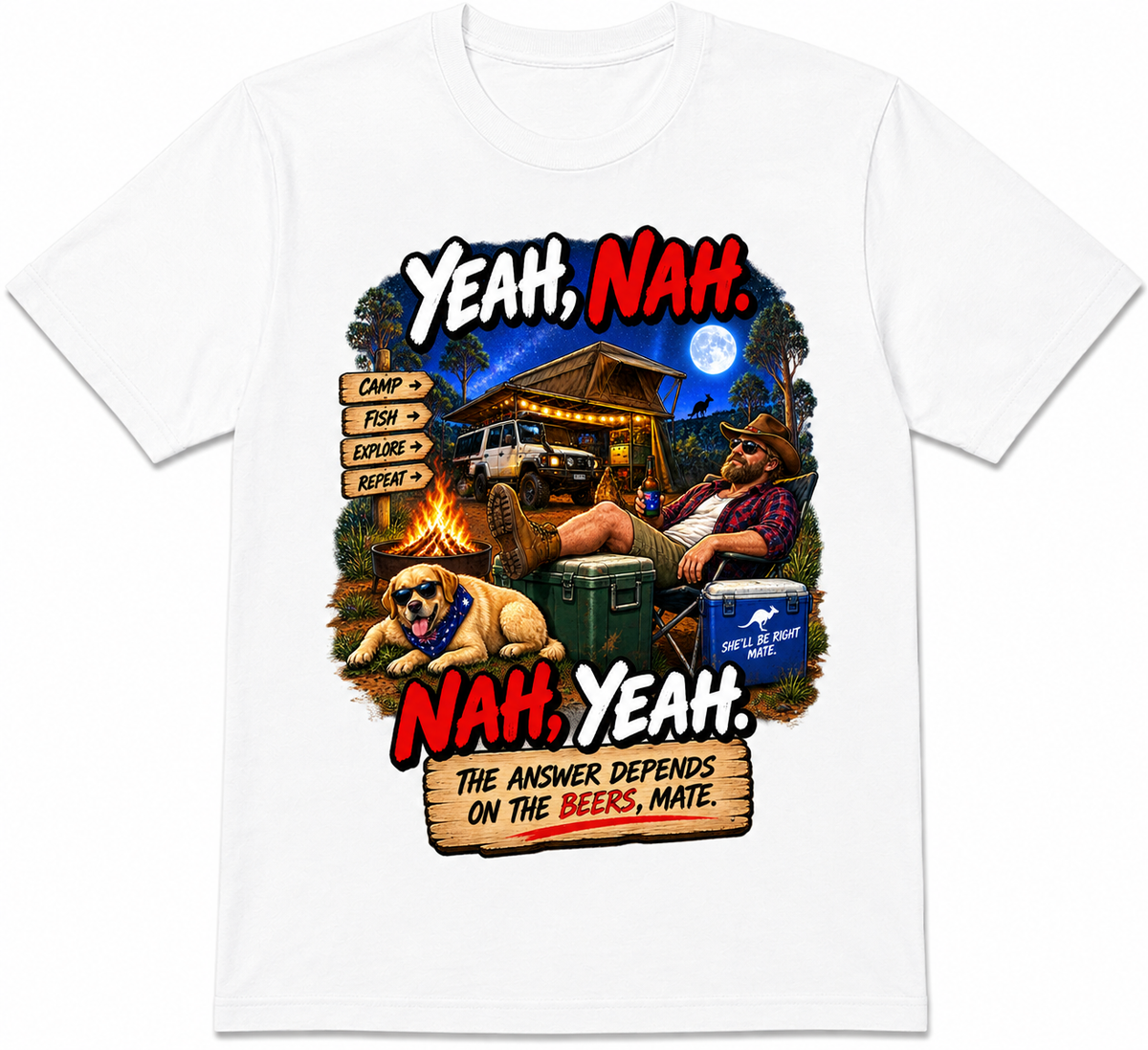Yeah, Nah. Nah, Yeah. – Australian Slang T-Shirt - Design 2