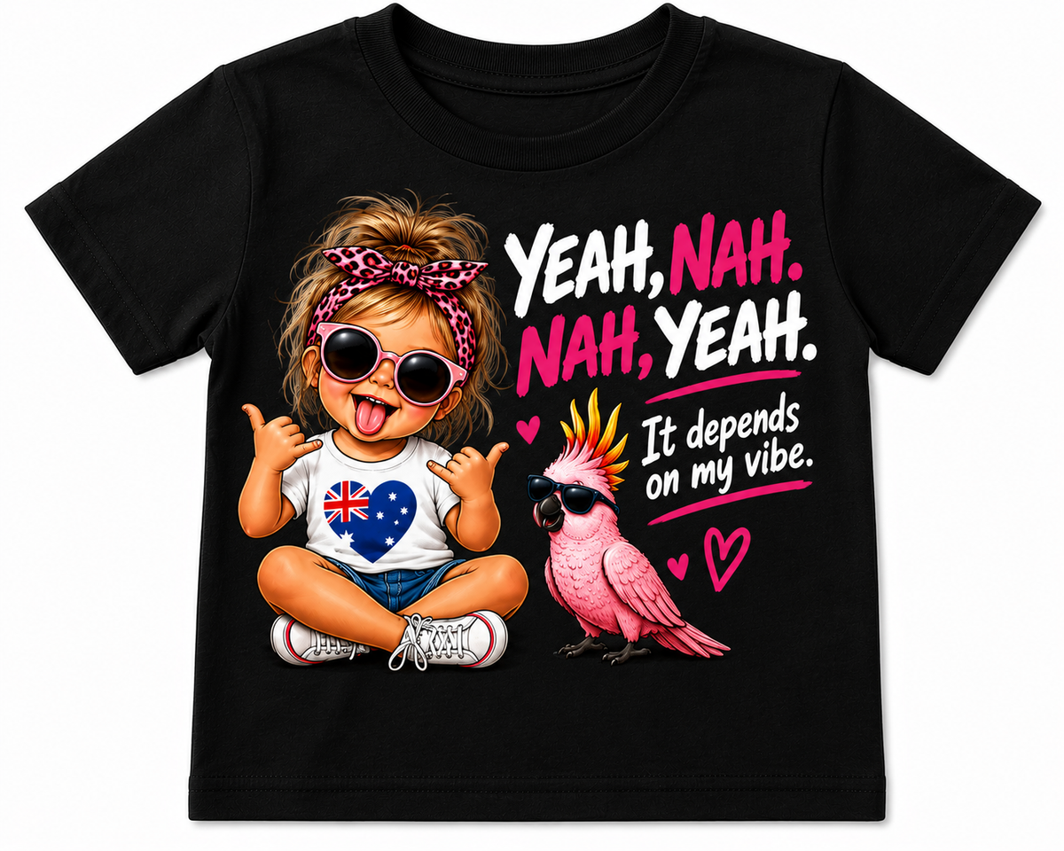 Yeah, Nah. Nah, Yeah. – Kids Aussie Vibe T-Shirt - 3