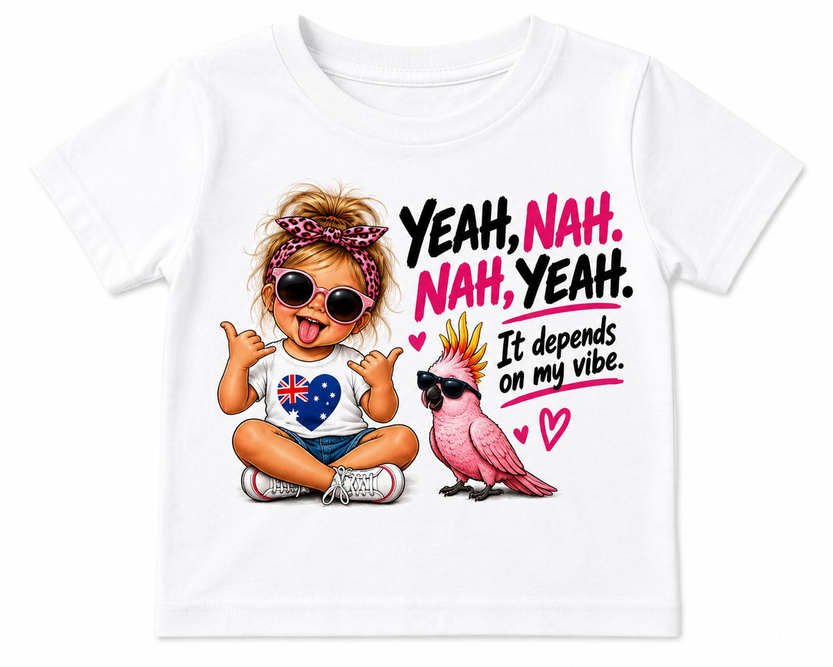 Yeah, Nah. Nah, Yeah. – Kids Aussie Vibe T-Shirt - 3